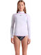 Arena Rash Vest Женски Дълъг Ръкав Слънцезащитна риза Бяла