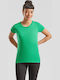 Fruit of the Loom Γυναικείο Διαφημιστικό T-shirt Κοντομάνικο Heather Green