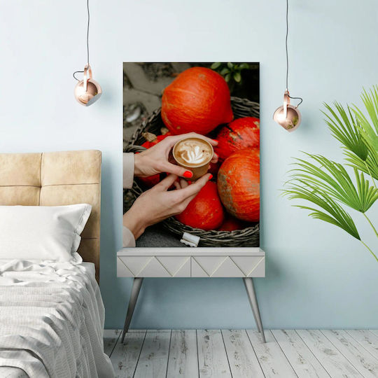 Painting Autumn Coffee Pumpkins 100x150