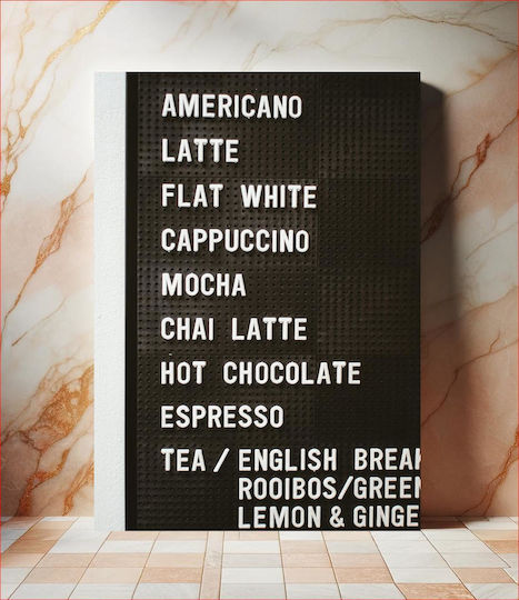 Πίνακας Coffee Menu Sign Πινακίδα Μενού Καφέ 100x150 Πίνακας Coffee Menu Sign Πινακίδα Μενού Καφέ 100x150