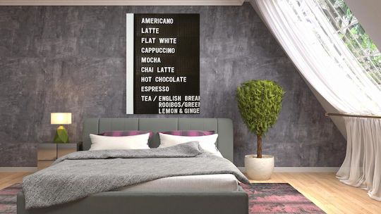 Πίνακας Coffee Menu Sign Πινακίδα Μενού Καφέ 100x150