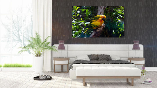 Πίνακας Pair Colorful Parrots Ζευγάρι Πολύχρωμοι Παπαγάλοι 90x60
