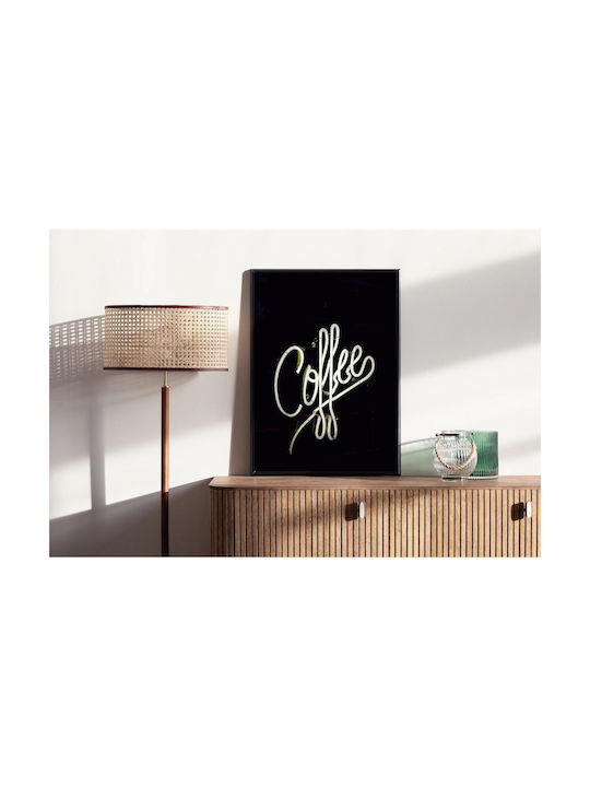 Πίνακας Neon Coffee Sign Επιγραφή Καφέ Νέον 80x120