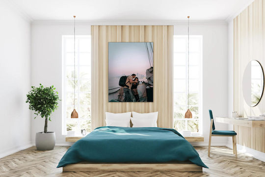 Painting Couple On A Boat At Dusk 100x150