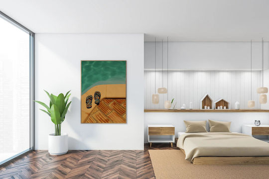 Tabloul Șlapi lângă Piscină 80x120