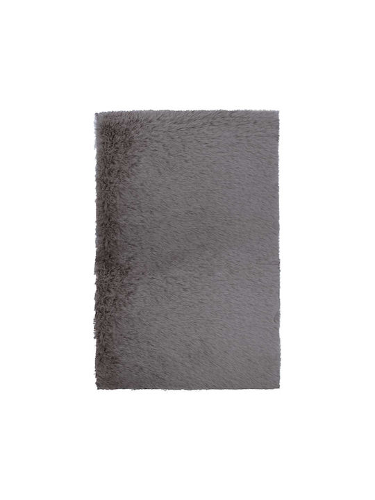 Viokarpet Krolik Anti-slip Rug Rectangular Furry D Grey