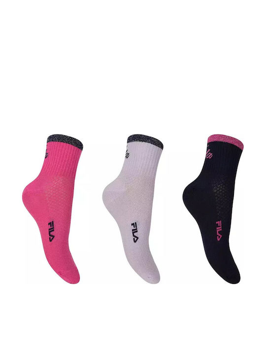 FILA Quarter Socks Șosete Sportive Multicolor 3 perechi