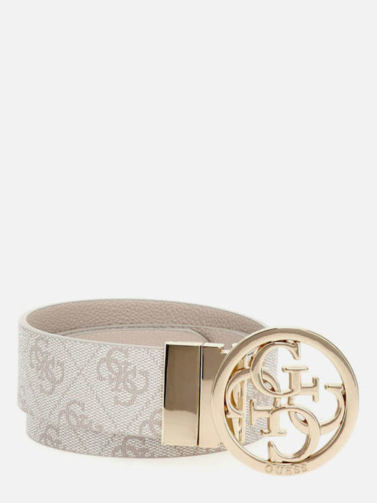 Guess Nolana Leather Women's White Belt