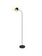 Globo Lighting Floor Lamp Height 145cm with Lamp Bulb Base E14 Black