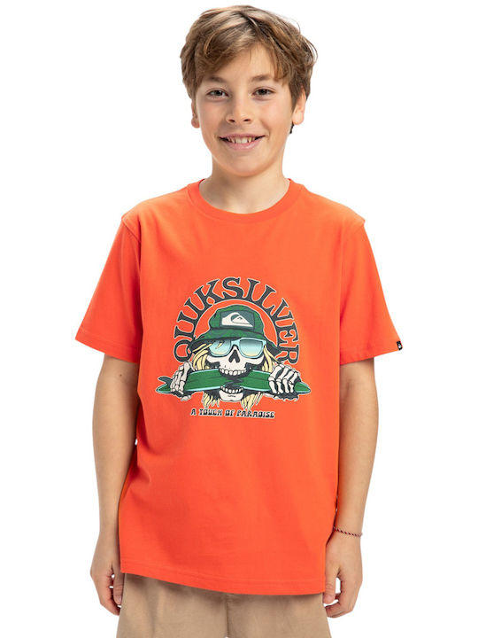 Quiksilver Παιδικό T-shirt Orange Ev Skull Feast