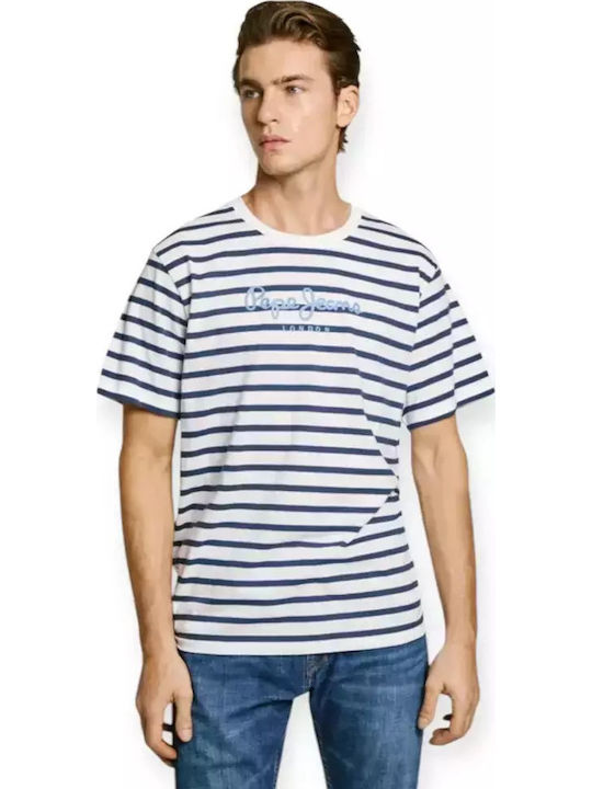 Pepe Jeans Eggo T-shirt Λευκή/μπλε