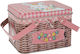 Osterkorb Rosa Deckel Griffe 15x13x11cm