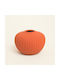 Beauty Home Matte Ceramic Vase 15 Cm X 11 Cm Orange Beauty Home
