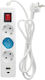 GSC Power Strip 3 Positions with USB-A, 1 USB-C, Switch and Cable 1.4m