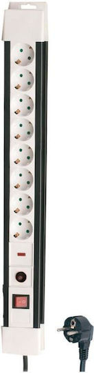 GSC Power Strip with Surge Protection 8 Positions with Switch and Cable 1.5m