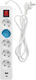 GSC Power Strip 5 Positions with USB-A, 1 USB-C, Switch and Cable 1.4m