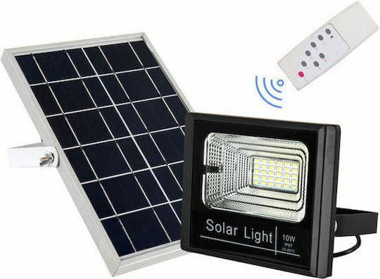 JD-8810 Στεγανός Ηλιακός Προβολέας LED 10W Ψυχρό Λευκό 6000K με Τηλεχειριστήριο IP67