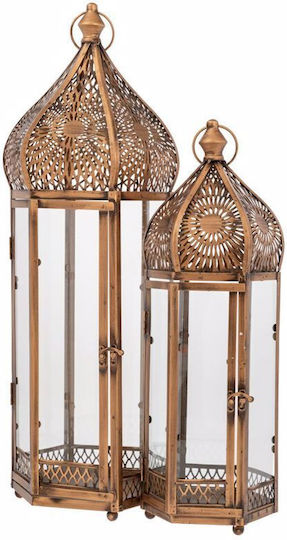 Iliadis Laterne Set Floortop Gold 25.5x22.5x68cm 2Stück Iliadis Laterne Set Floortop Gold 25.5x22.5x68cm 2Stück