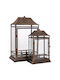 Iliadis Set Felinare Metalice Cu picioare Negre 33x23.5x53buc 2buc