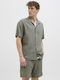 Short-sleeved Cotton Shirt Mulled Basil
