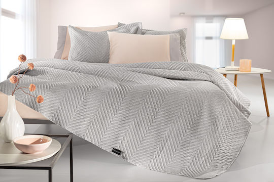 Guy Laroche Hamptons Подредба Шалтета Полуединичен Микрофибър Сив 180x240см 2 Бройки