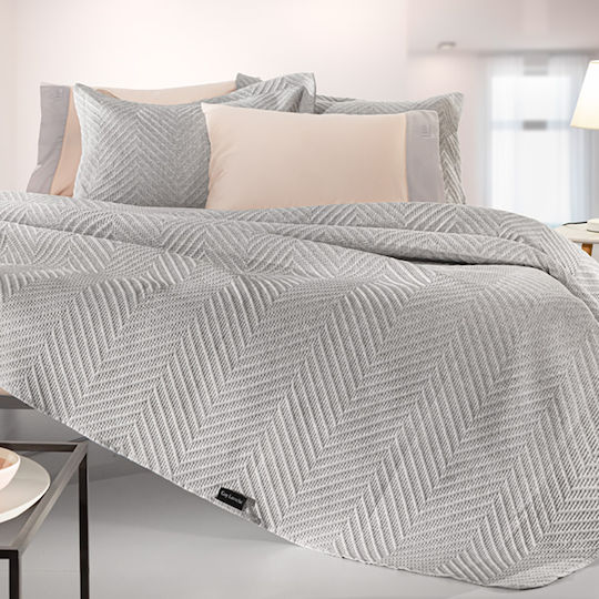 Guy Laroche Hamptons Подредба Покривало Кингсайз Микрофибър Сив 220x240см 2бр