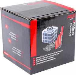 Set pentru Demontarea Tapițeriei 620 Piese Roșu Technic Rtkst0100 Set pentru Demontarea Tapițeriei 620 Piese Roșu Technic Rtkst0100
