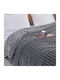 To megalo pazari Blanket Velvet Queen 220x240cm Dark Grey