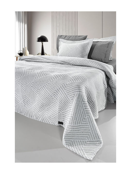 Guy Laroche Lupo Κουβέρτα Πικέ Ημίδιπλη 180x260εκ. Grey/white