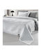 Guy Laroche Lupo Pique Double Blanket 245x260cm Grey White