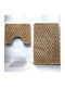 To megalo pazari Non-Slip Bath Mats Set TMP-3770 Ochre (tmp-3770) 2pcs