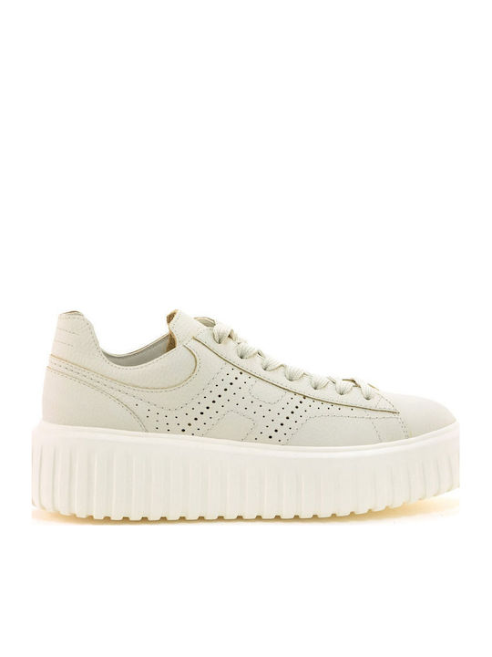 Hogan Allacciato H Γυναικεία Sneakers Εκρού