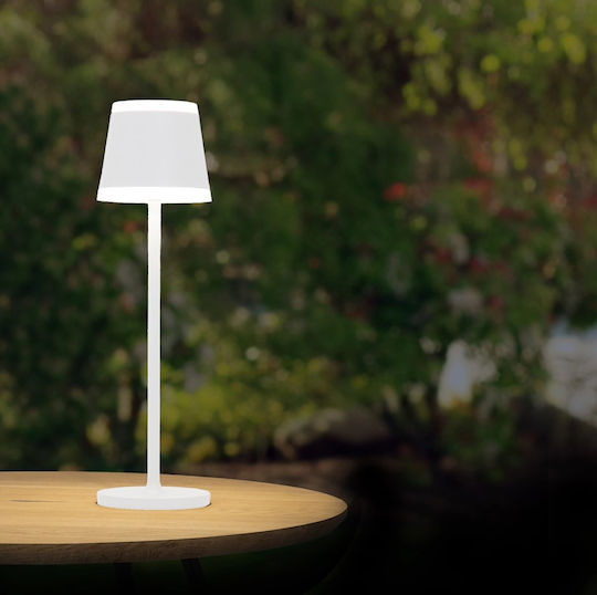 Globo Lighting Метален Портатиф LED с Бяла Шапка и Основа