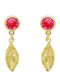 Victoria Cruz Earrings made of Silver Gold Plated with Stones