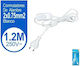 Cablu cu Comutator 1.2m Alb
