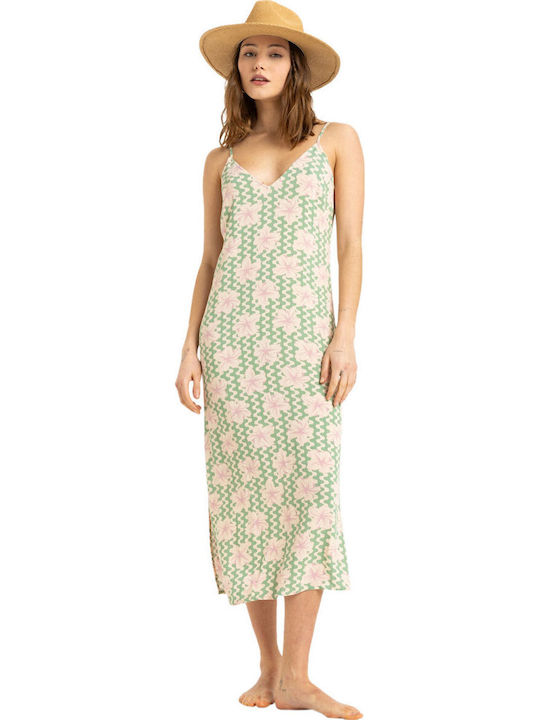 Stay Sunny Summer Midi Dress Basil Party Waves