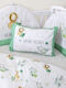 Nima Safari Friends Crib Bumpers Classic Inside White, Green 40x200cm