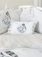 Nima Sleepy Crib Bumpers Classic Inside White, Light Blue 40x200cm