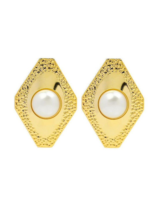 Kaleido Earrings Gold Plated with Pearls