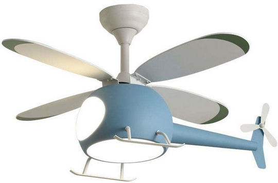 Primo Prcf-80678 Ceiling Fan 98cm With Light Fixture White / Blue
