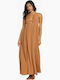Καλοκαιρινό Maxi Φόρεμα Doeskin Beige