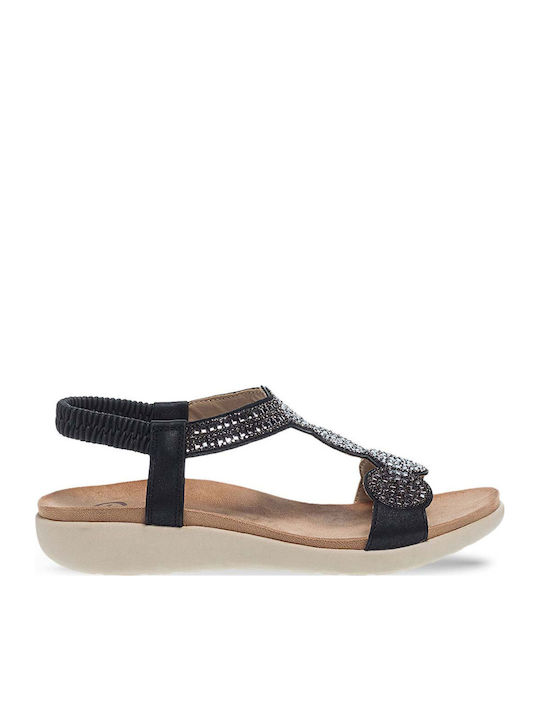 Women's Flat Sandals Anatomic in Black Color
