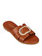 Women's Flat Sandals in Brown Color