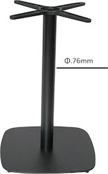 Zita Plus Flat-s Βάση Τραπεζιού Μεταλλική με Ρεγουλατόρο Μαύρη 45x45x72cm