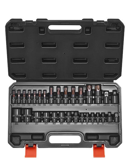 Torx-Bit-Steckschlüssel Externes Torx-Steckschlüssel-Set 31-teilig T8-T70 E4-E24 Stahl