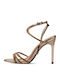 Stoff Sandalen mit Strass Rosa