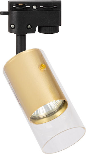 Eko Light Μονό Σποτ με Ντουί GU10 σε Χρυσό Χρώμα