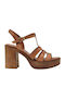Leder Sandalen Tabac Braun