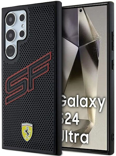 Ferrari Sf Perforated Задна корица Пластмаса Розов (Galaxy S24 Ultra)