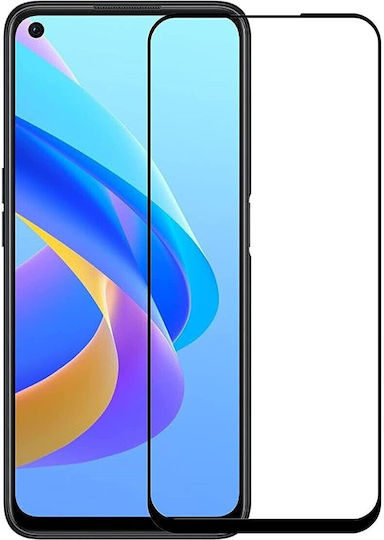 Full Glue Full Face Tempered Glass Μαύρο (Oppo A76)